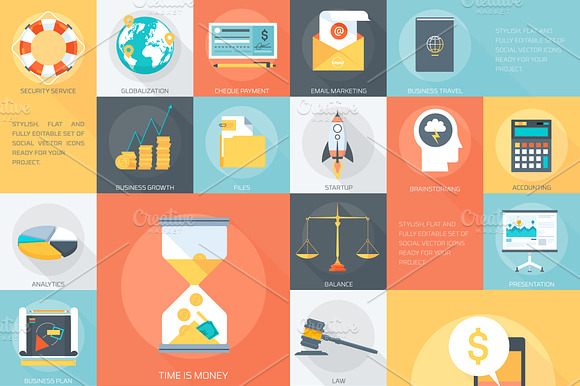 Business Theme Icon Set