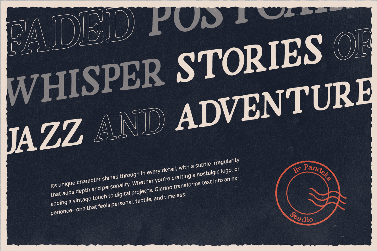 Glarino - Vintage Serif Font, a Serif Font by Pandeka Studio (Photo 4 of 9)