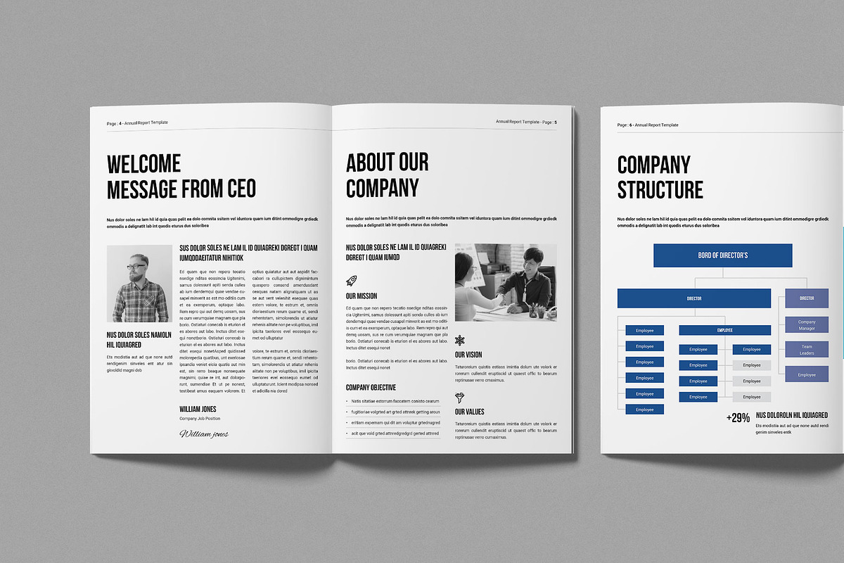 Annual Report Template, a Brochure Template by Work-Envance (Photo 3 of 7)
