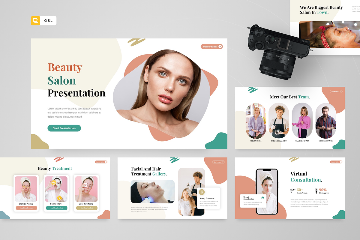 Larisa - Beauty Salon Google Slide, a Presentation Template by Annora Studio (Photo 1 of 8)