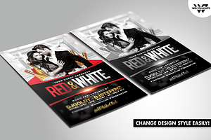 RED & WHITE Flyer Template