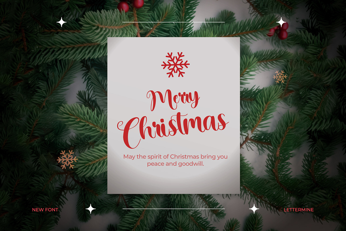 Slack On Christmas - Script, a Script Font by Lettermine (Photo 5 of 10)
