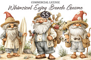 Whimsical Enjoy Beach Gnome Clipart, a Seasonal Illustration by designcity5 (Thumbnail 1 of 5)