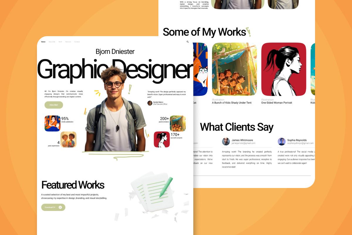 Bjorn Dniester - Creative Portfolio, a Landing Page Template by productype1 (Photo 4 of 5)