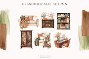 Grandmillenial Autumn Collection, a Seasonal Illustration by PeDe Designs (Thumbnail 7 of 33)