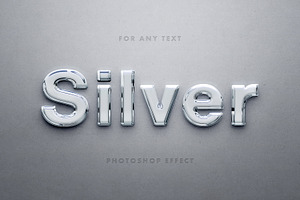 Glossy 3D Silver Text Effect