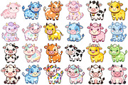 Cute Cow Clipart, an Animal Illustration by Forhadx5 (Thumbnail 6 of 8)