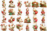 Whimsical Goose Strawberry Clipart, an Animal Illustration by Craft Nest (Thumbnail 4 of 5)