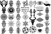 Hamsa, Evil Eye, Henna AI EPS PNG, an Illustration by FrankiesDaughtersDesign (Thumbnail 1 of 6)