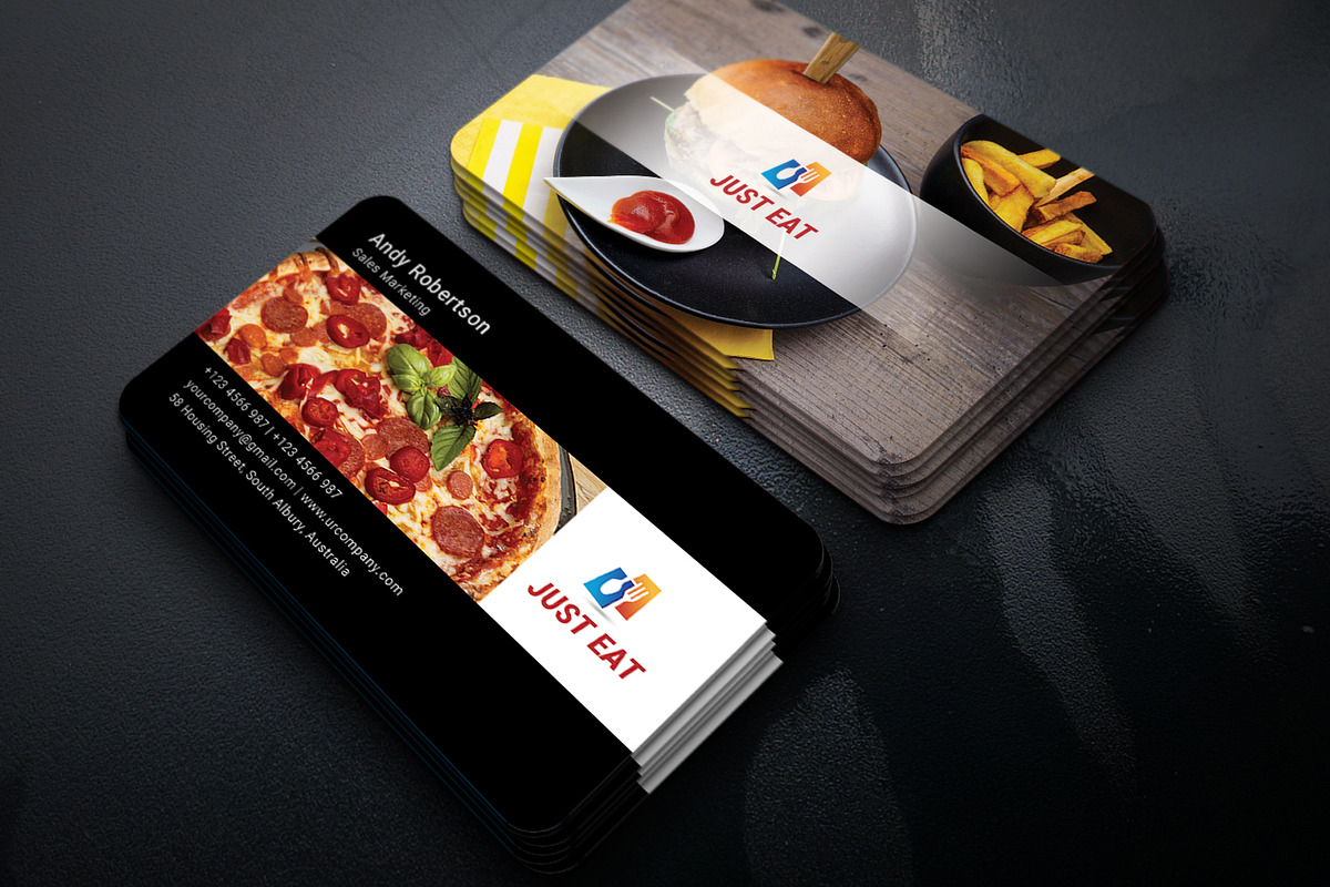 Restaurant Business Card, a Business Card Template by graphicsunday (Photo 1 of 3)