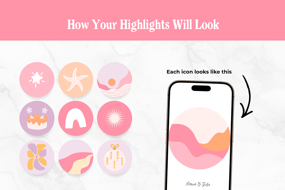 32Instagram Colorful Highlight Icons, a Social Media Template by Marcia B Studio (Photo 3 of 4)