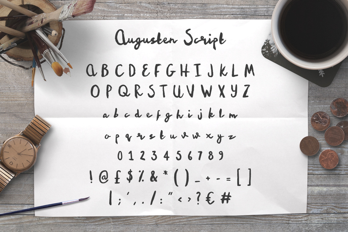 Augusten Script Font preview 3