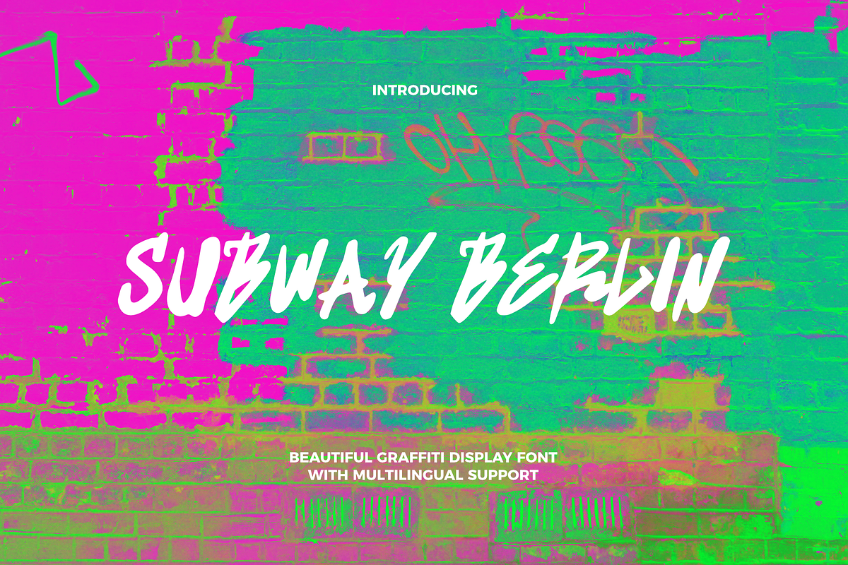 Subway Berlin Street Graffiti Font, a Handwritten Font by mesuka (Photo 1 of 5)