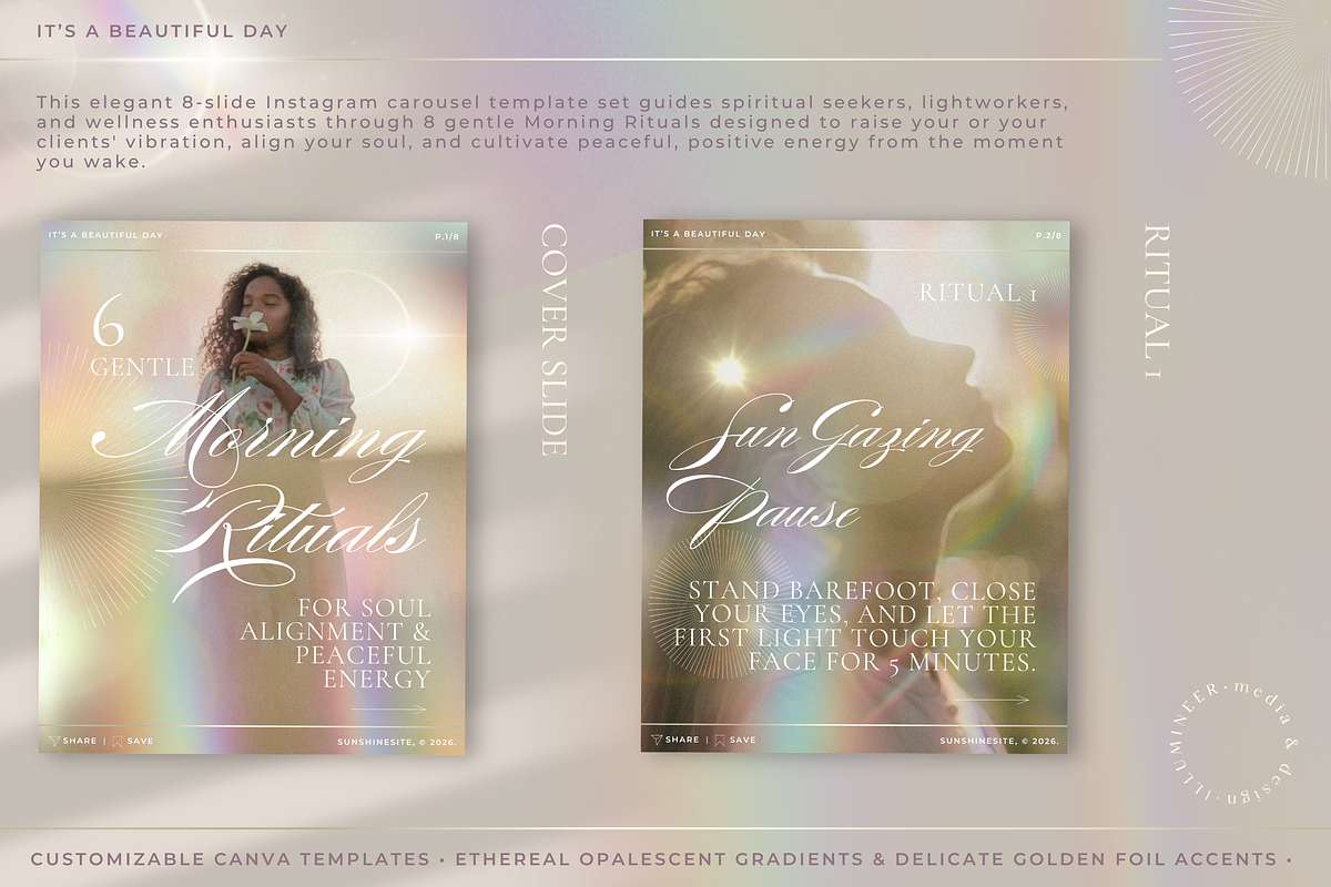 6 Morning Soul Rituals - Canva, a Social Media Template by Illumineer Media & Design (Photo 2 of 8)