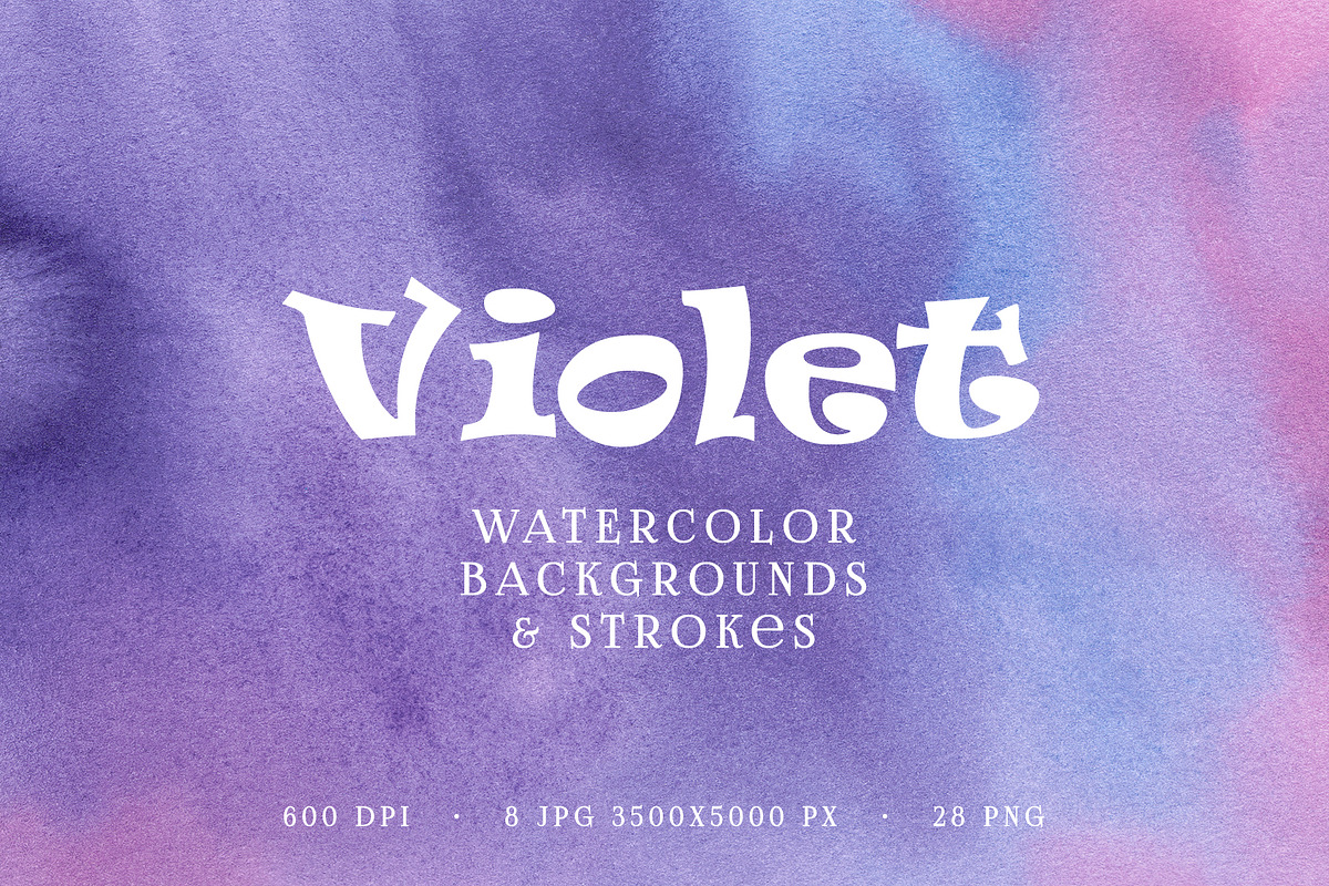 Violet backgrounds and strokes, a Background Graphic by LeriaArt watercolor (Photo 1 of 5)