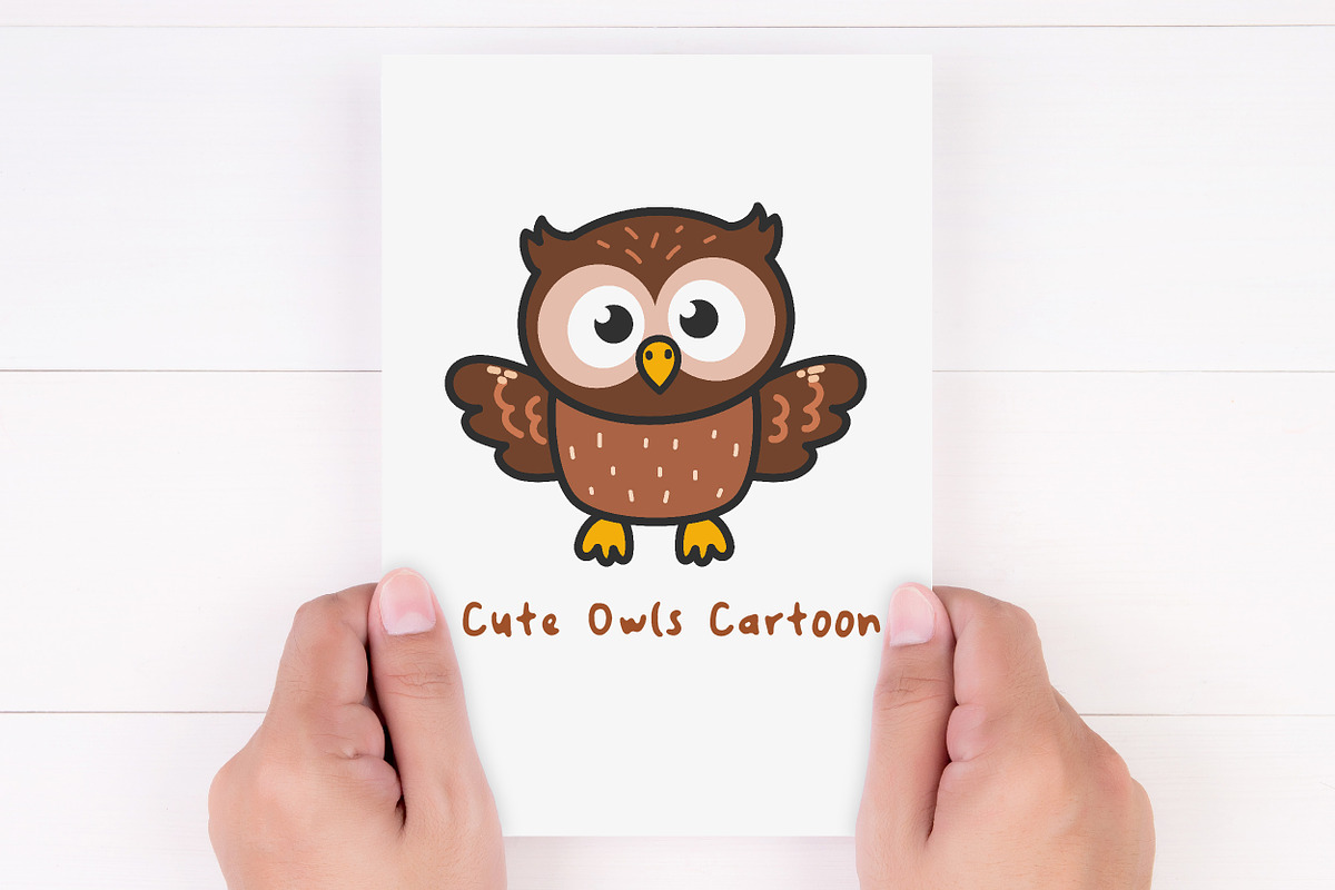 Cute Owls Cartoon animals clipart, an Animal Illustration by Noey smiley (Photo 3 of 5)