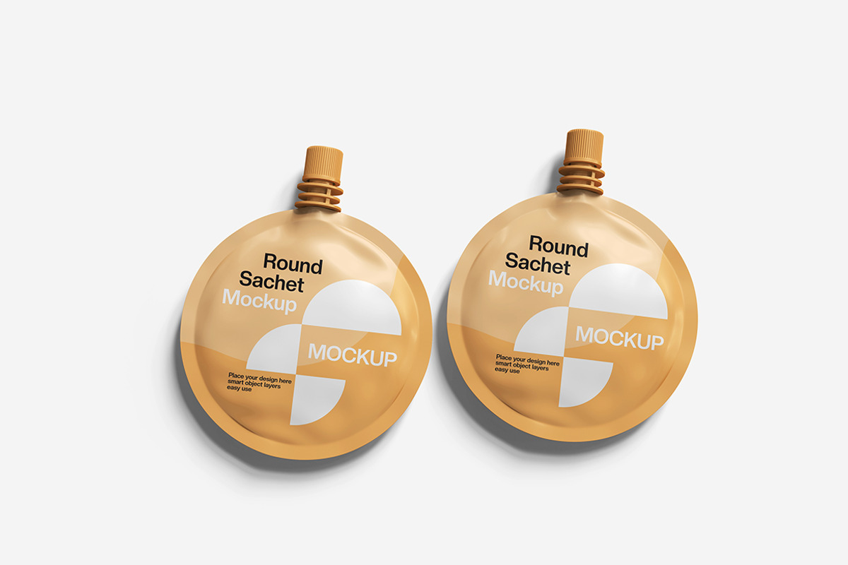 Round Sachet Mockup, a Packaging Mockup by Indah (Photo 4 of 6)
