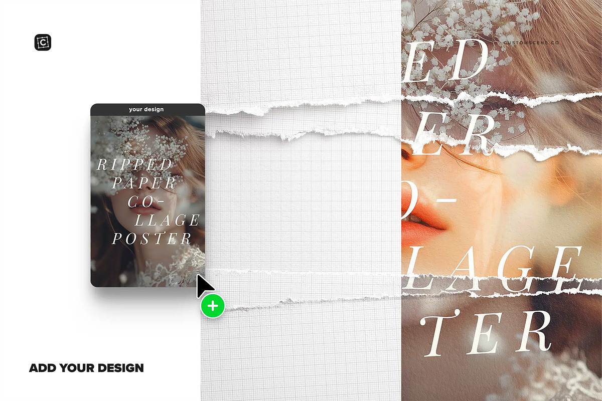 Ripped Paper Collage Poster, a Product Mockup by Custom Scene (Photo 5 of 10)