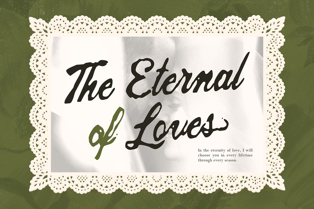 Quarella Jardin - Vintage Script, a Script Font by Typia Nesia (Photo 6 of 12)