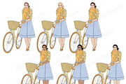 Autumn Girls Clipart, a Person Illustration by GlamArtZhanna (Thumbnail 3 of 4)
