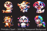 Adorable Crazy Animals Clipart, an Animal Illustration by RobertsArt (Thumbnail 4 of 7)