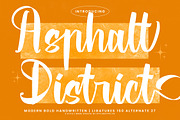 Asphalt District Modern Handwritten, a Script Font by stylishtype.co (Thumbnail 1 of 20)