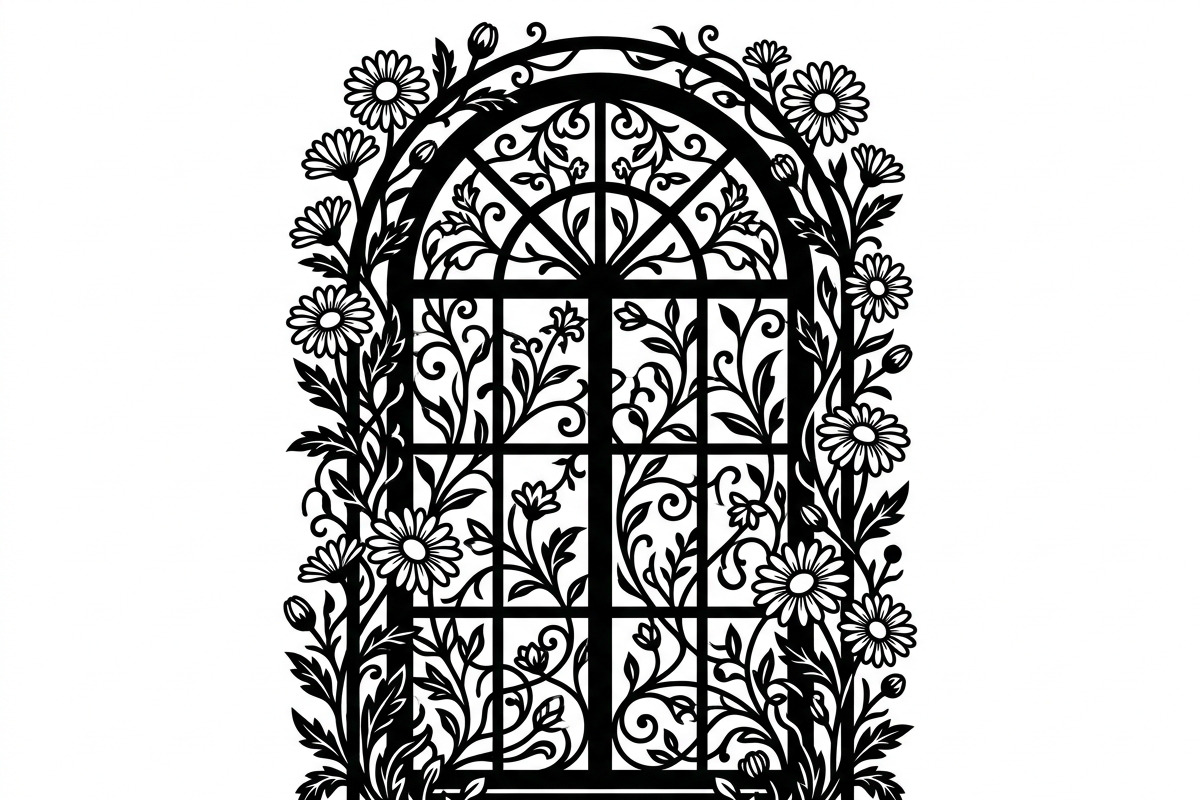 50 Floral French Window Ornament, a Decorative Illustration by Amazin_art (Photo 11 of 35)