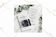 Funeral Prayer Card B&W Canva FR004, a Card Template by TyphoonStudio (Thumbnail 3 of 7)