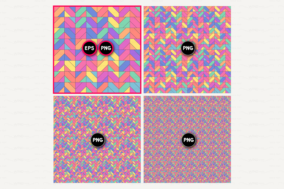 vector BIG seamless patterns SET m, a Pattern Graphic by WINDmade (Photo 3 of 8)