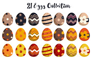 Easter Eggs Clipart Collection Set, a Decorative Illustration by DrawStudio1988 (Thumbnail 2 of 6)