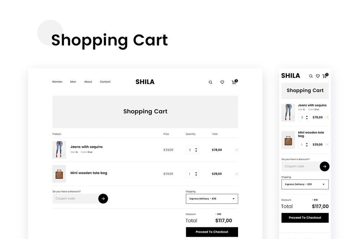 Shila Ecommerce Template, a Websites & App Template by uispot (Photo 5 of 10)