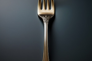 silver fork tool AI generated, a Photo by WorldOfPhotos