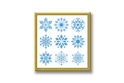 Snowflakes icon collection, an Outline Icon by RODINA (Thumbnail 3 of 3)