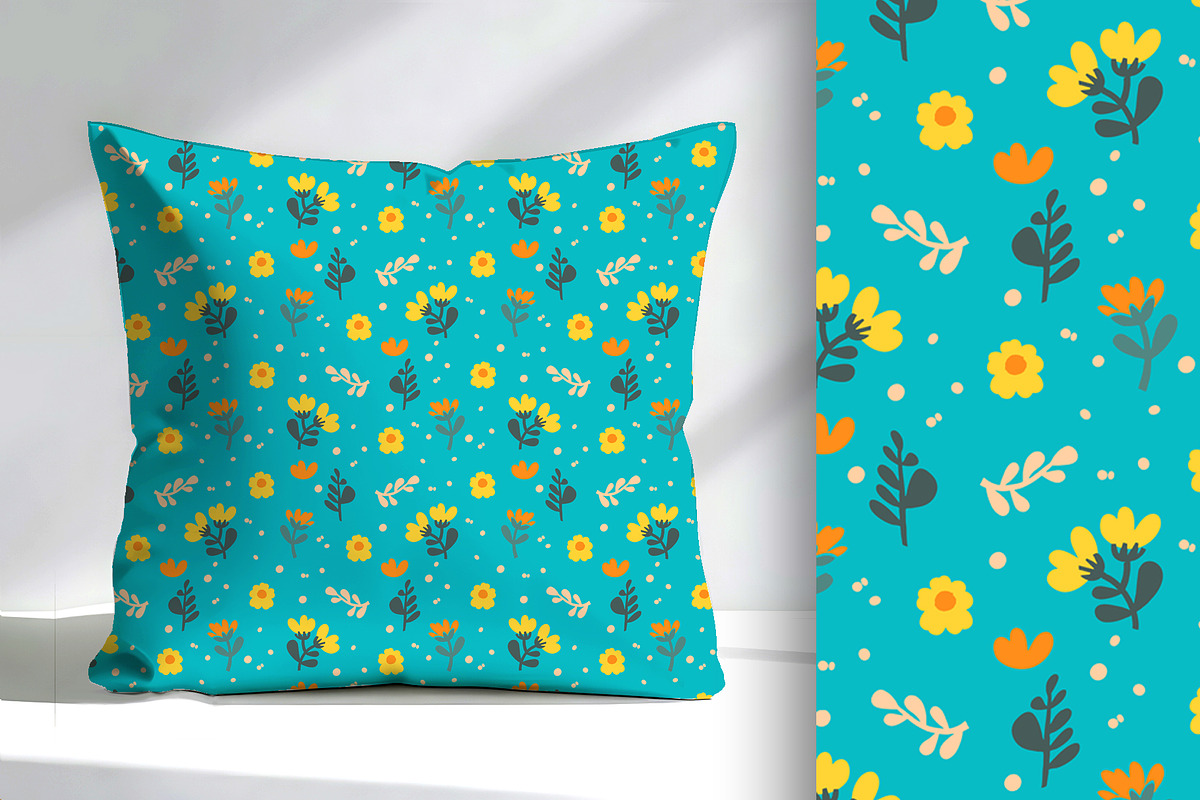 Blue Abstract Floral Seamless, a Pattern Graphic by Sharon Schwalbe (Photo 2 of 4)
