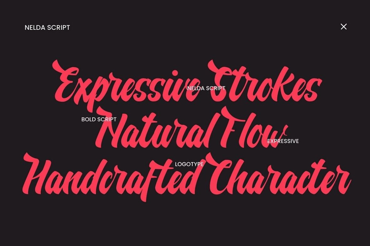 Nelda Logotype, a Script Font by ShowUp! Studio (Photo 2 of 12)