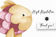 Pink Ocean Animals Clipart, an Illustration by Gau Silva Studio (Thumbnail 4 of 4)