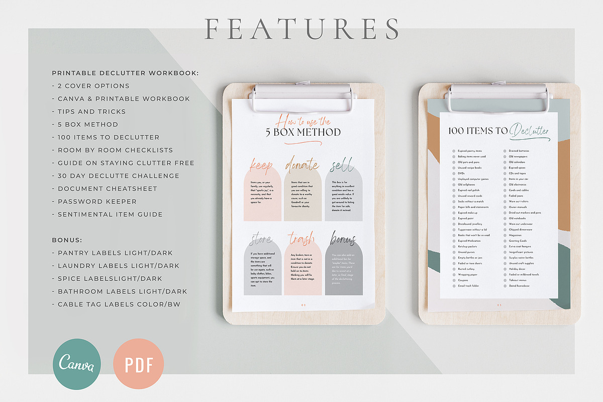 The Ultimate Declutter Workbook, a Magazine Template by Marigold Studios (Photo 2 of 13)