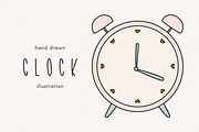 Pink clock clipart illustration, an Illustration by Allyson Johnson (Thumbnail 1 of 3)