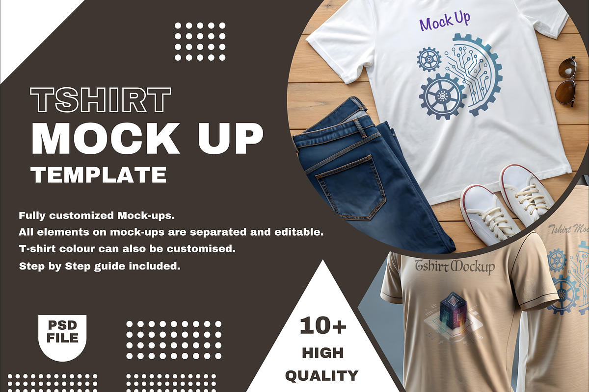 Realistic T-shirt Mockup PSD Bundle, a Templates & Theme by DebprosadMondal (Photo 1 of 2)