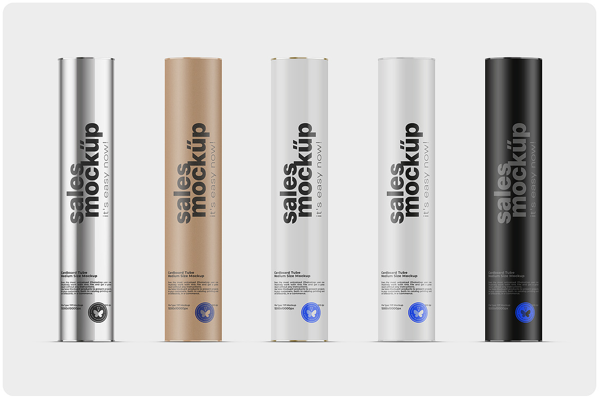Cardboard Tube Medium Size Mockup, a Packaging Mockup by Reformer Mockup (Photo 1 of 4)