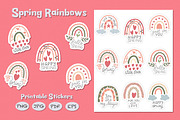 Spring Rainbows Stickers, a Technology Illustration by rinaletters (Thumbnail 1 of 5)