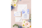 Hydrangea Wedding Invitation Set, an Invitation Template by Encre Studio (Thumbnail 5 of 7)