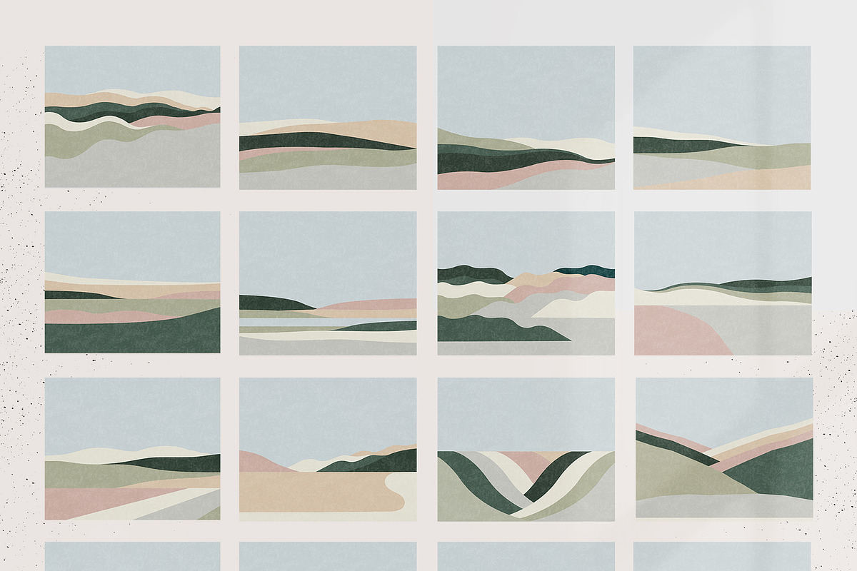 Modern Abstract Landscapes, a Texture Illustration by Basia Stryjecka (Photo 13 of 22)