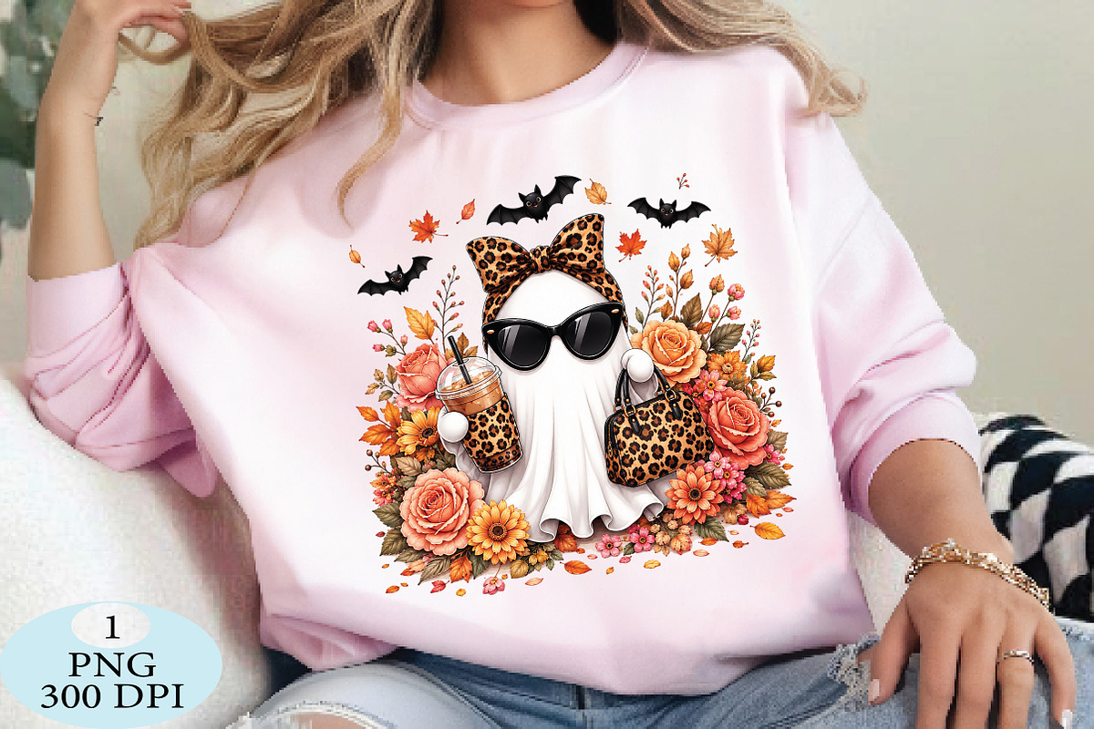 Chic Leopard Print Ghost PNG, a Seasonal Illustration by Daily.Designs (Photo 3 of 5)