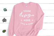 Gildan 18000 Sweatshirt Mega Bundle, a Hoody Mockup by lock and page (Thumbnail 2 of 7)