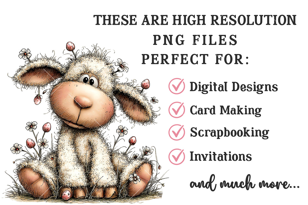 Whimsical Spring Sheep Clipart, an Illustration by OK Design (Photo 4 of 6)