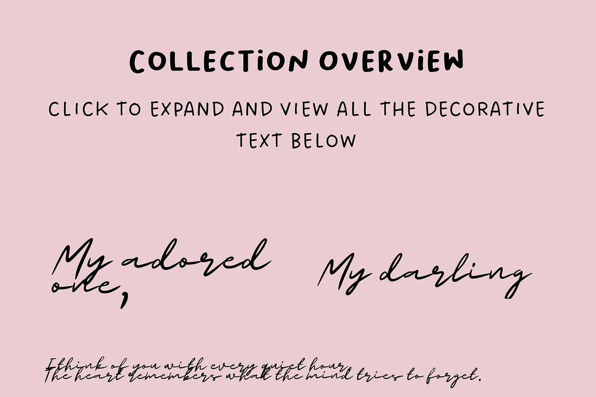 52+ Romantic Decorative Text Designs, an Object Graphic by The Journey Atelier (Photo 5 of 17)