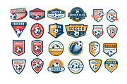 54 Football Logos MASSIVE BUNDLE, a Sport Illustration by grindstudio (Thumbnail 4 of 4)