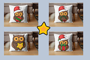 Christmas Owl: Patterns & Clipart, a Seasonal Illustration by Elatedowl (Thumbnail 10 of 16)