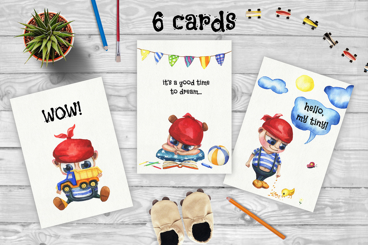 Cute boy - hand drawn set, an Object Graphic by Satika (Photo 4 of 6)